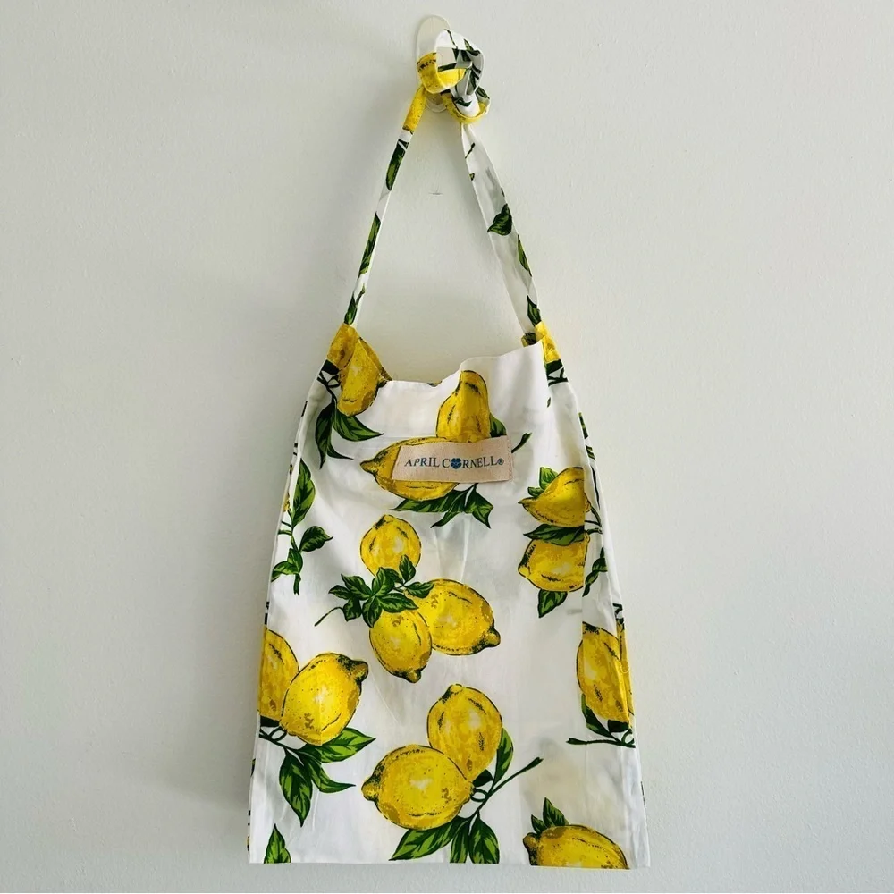 New April Cornell Lemon 100% Cotton Tote Bag